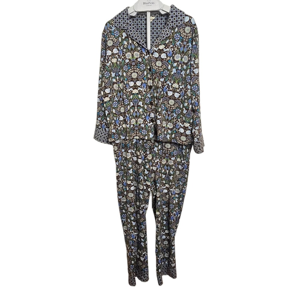 Vera Bradley Enchanted Woodland Pajama Set Womens XL 2PC Top Pants Loungewear - Picture 2 of 15